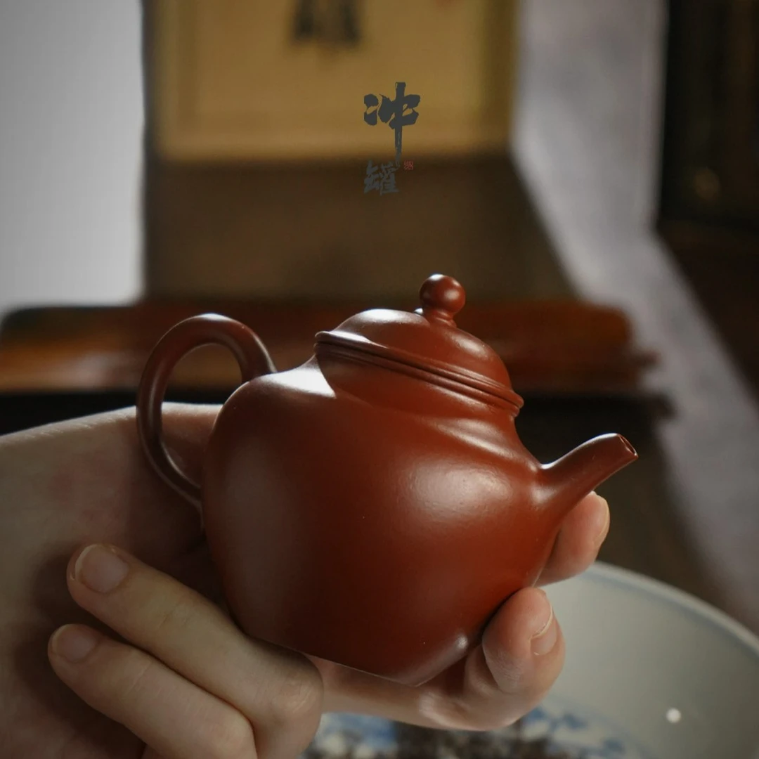潮州手拉壶-冲罐.秋水-朱泥壶120cc
