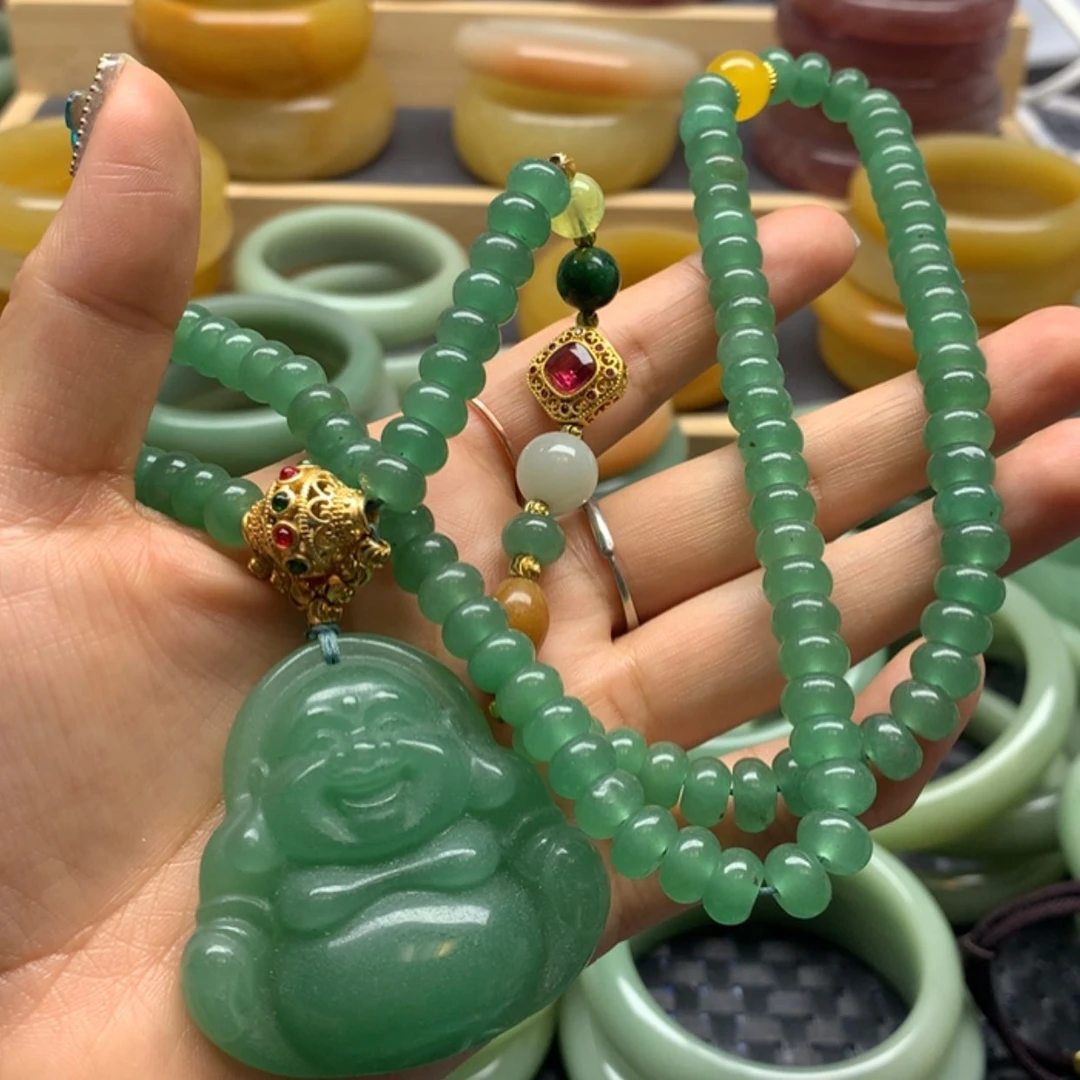 【闪购商品】石英质玉吊坠合金旧***光