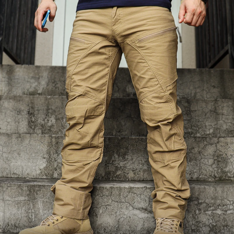 户外弹力迷彩战术裤多口袋骑行裤子