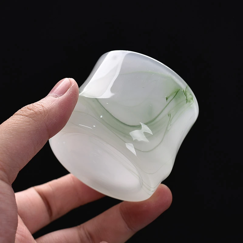 水墨玉瓷琉璃茶杯泡茶盏杯品茗杯功夫茶杯主人杯单个人专用中式