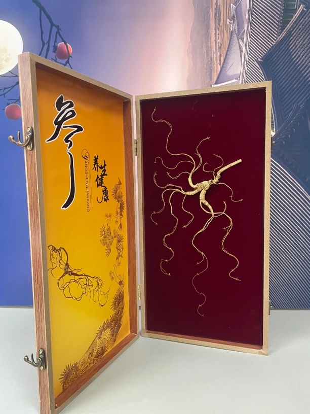 长白山食用林下干人参45板参精美礼盒(以实物为准)煲汤泡酒送人