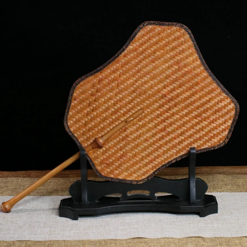 大漆筇竹折边炉扇大号  夏日解暑手工竹编制作清凉天然（XJTC39-1）