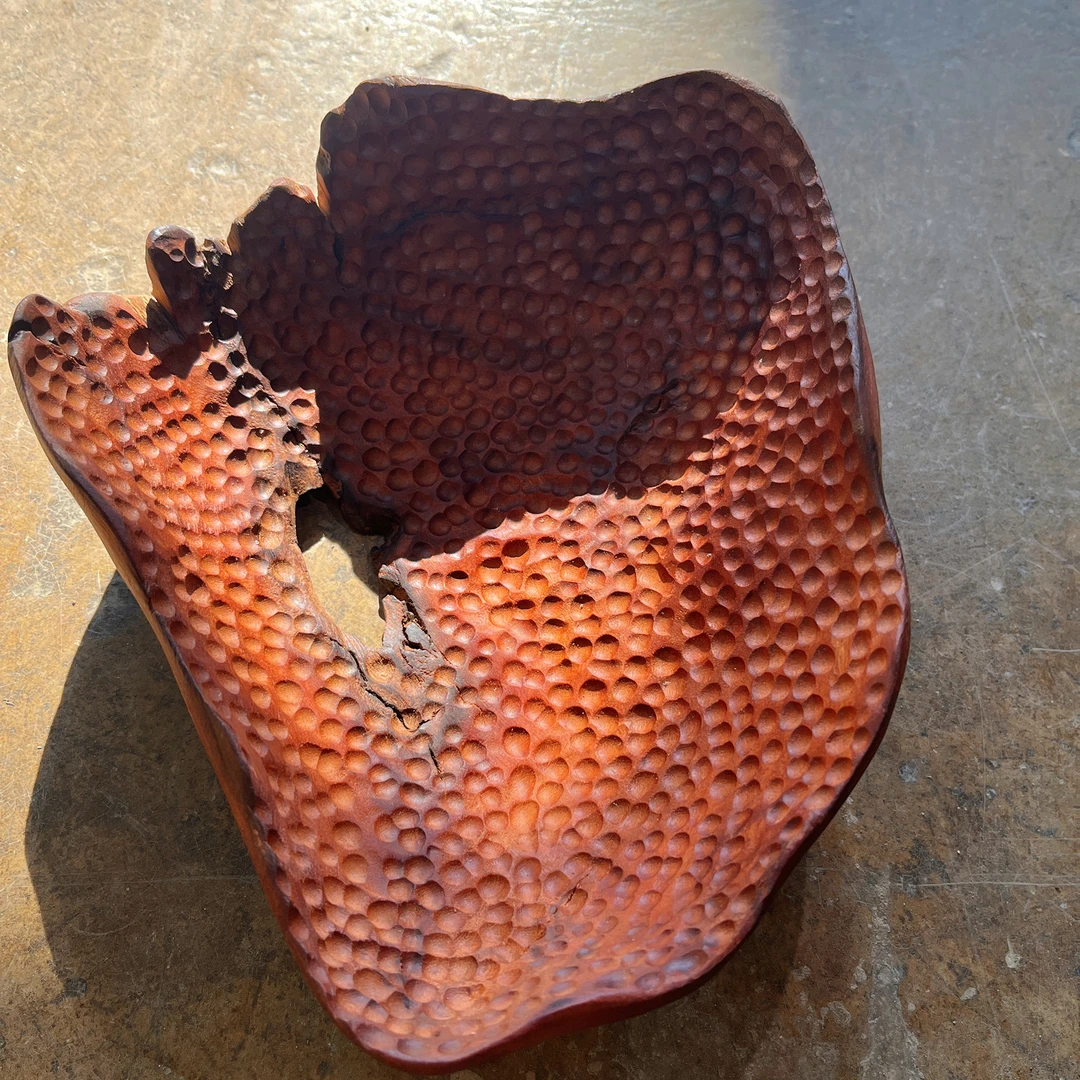 【朴意凡器】清香木果盘-形状随机发  藤编手工茶盘家用创意