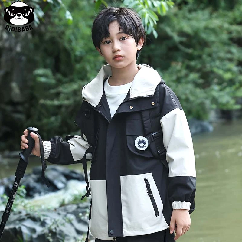 滴滴巴巴童装 男女童洋气儿童春秋款韩版外套休闲户外风DC523