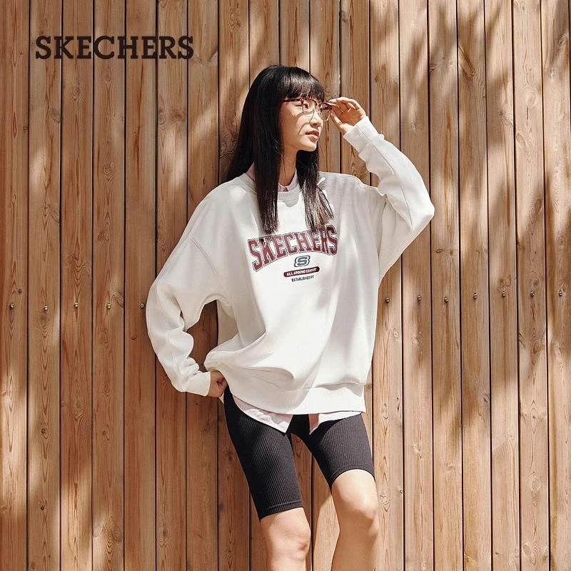 Skechers斯凯奇秋新款男女情侣同款加绒卫衣L324U100