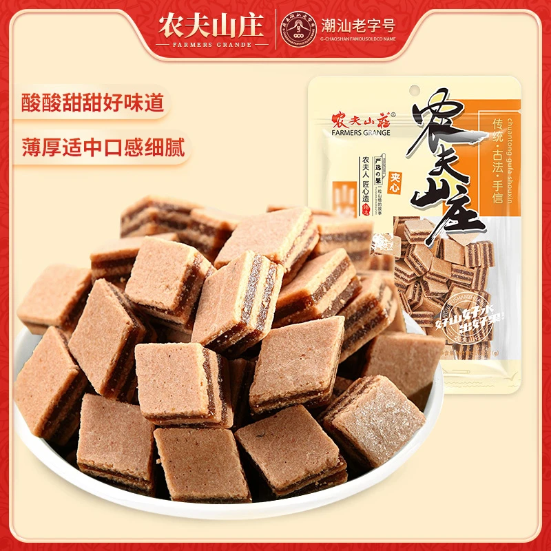 农夫山庄夹心山楂片152g袋装山楂汉堡儿童山楂蜜饯零食休闲食品