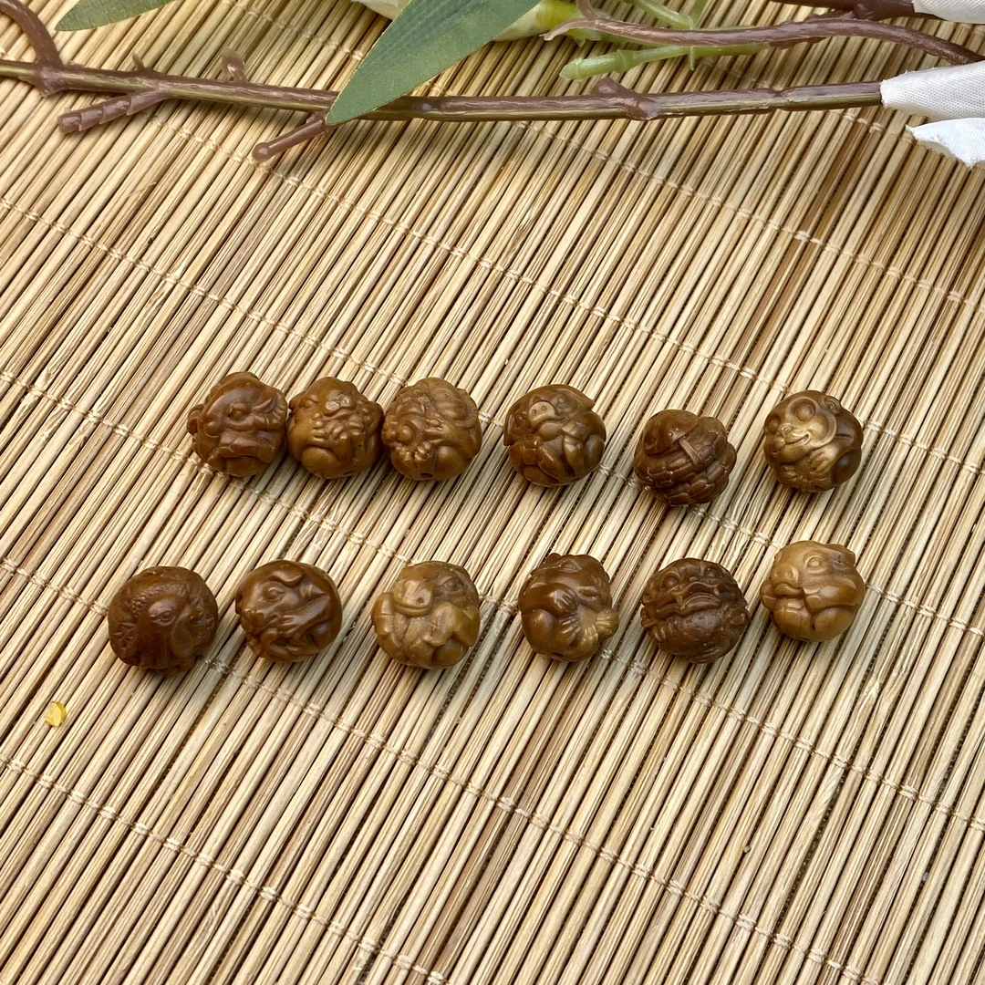 库克菩提雕刻款十二生肖单颗配饰