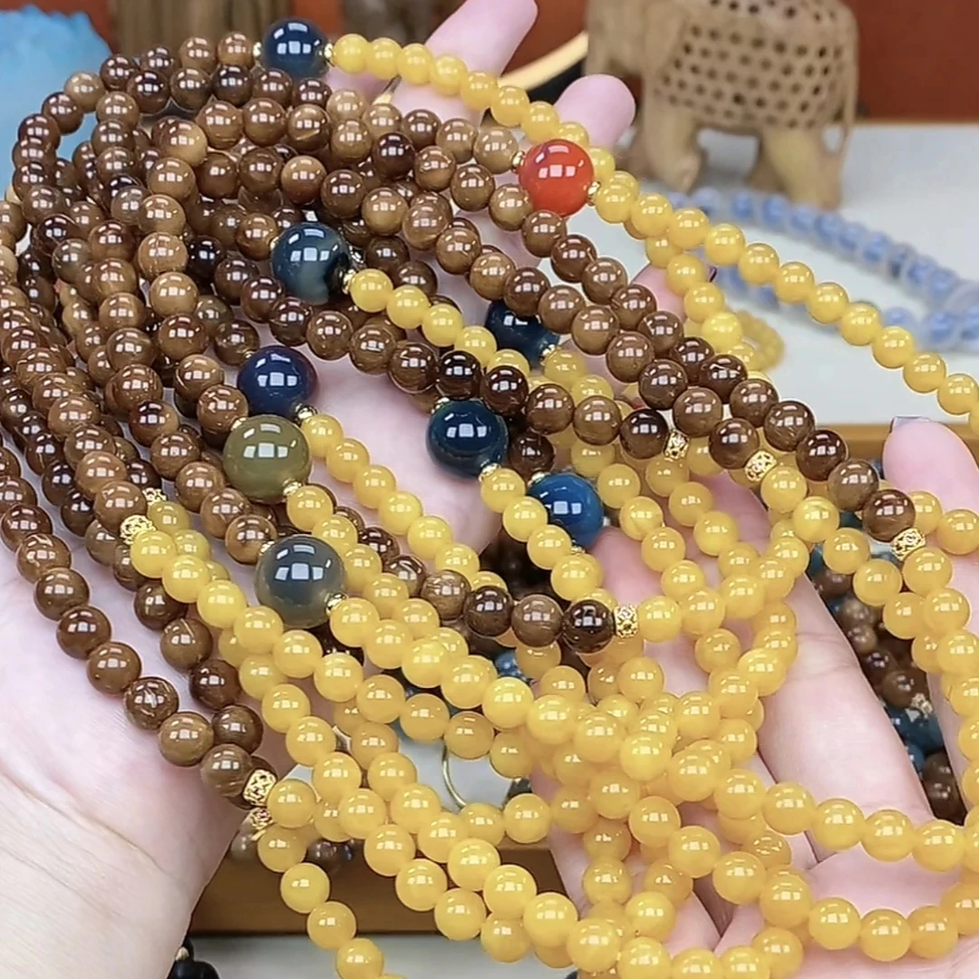 库克菩提双圈老蜡手链手串