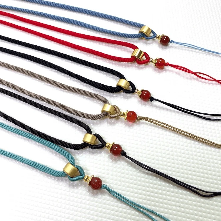 高端手工挂件绳米兰可调节吊坠绳简约素雅项链绳子DIY编织挂坠绳