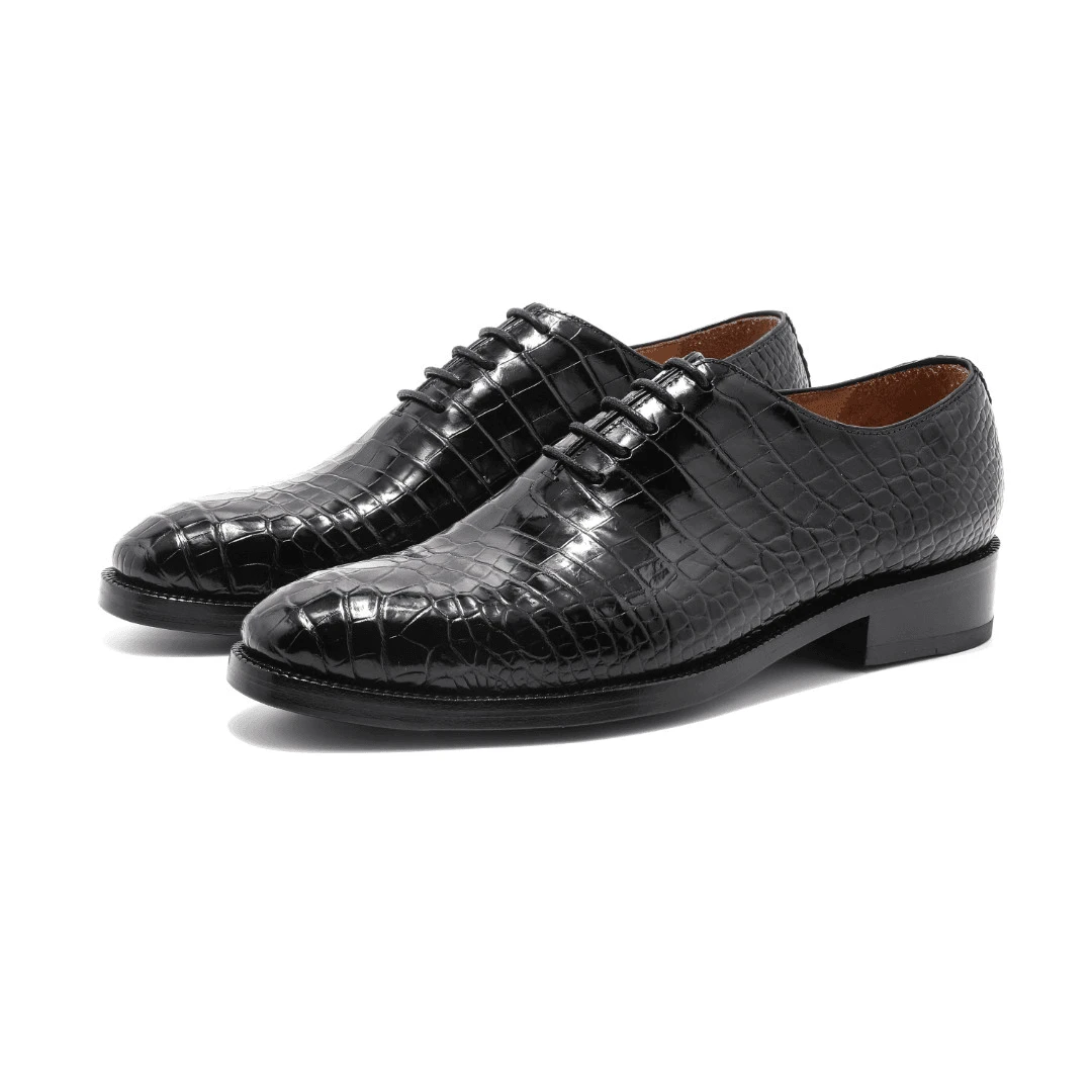 YO-C5507高档鳄鱼皮潮流固特异纯手工皮底牛津皮鞋