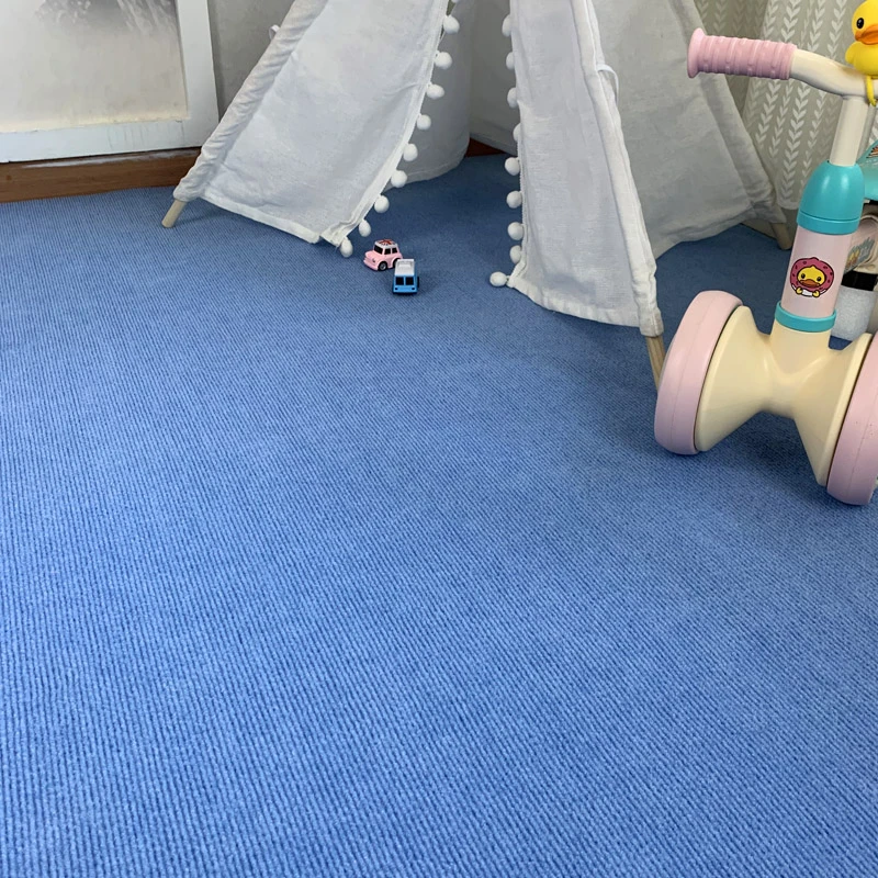 蓝色地毯卧室客厅全屋商用ins风宿舍拍照整铺全铺可裁剪地板铺垫