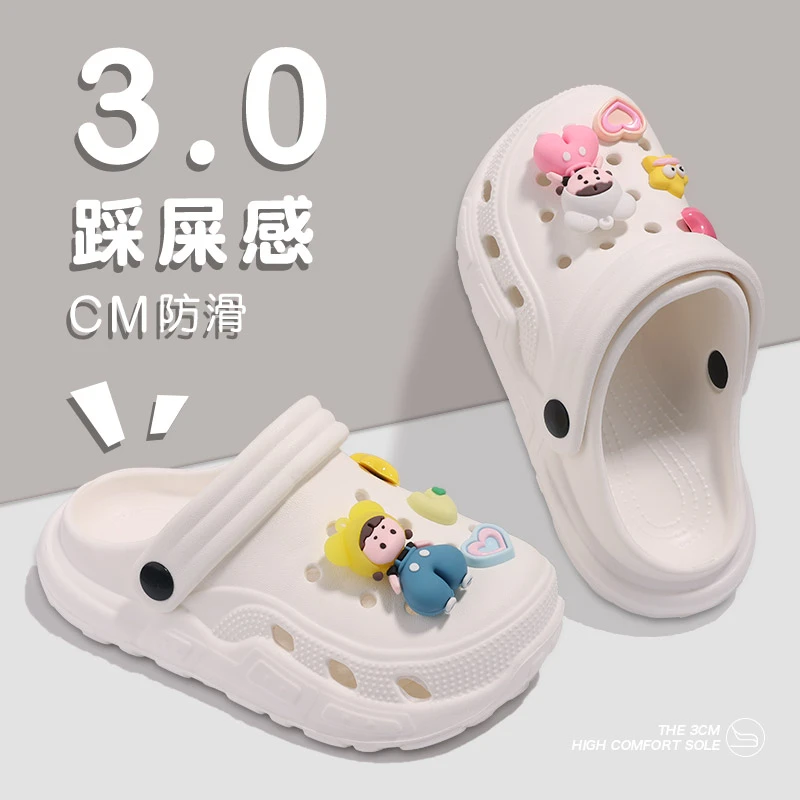 洋山公羊亲子洞洞鞋女夏季外穿防滑情侣凉鞋女款2025新款爆款凉拖