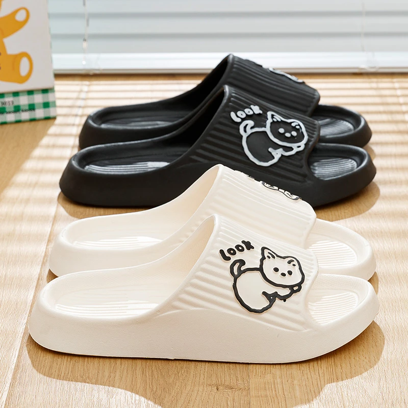 卡通防滑拖鞋女情侣款EVA防臭加厚夏季居家浴室洗澡凉拖鞋男外穿