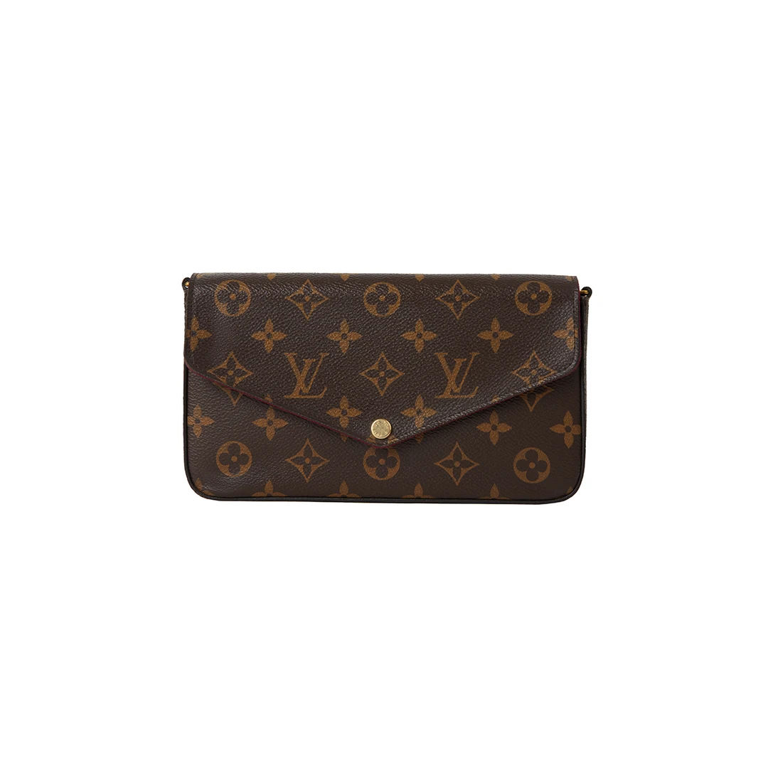 95新 LouisVuitton/路易威登 三合一老花女士链条包bc0022
