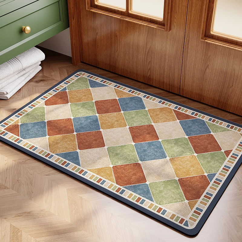 浴室硅藻泥地垫轻奢卫生间入户门垫脚垫吸水速干防滑家用垫子