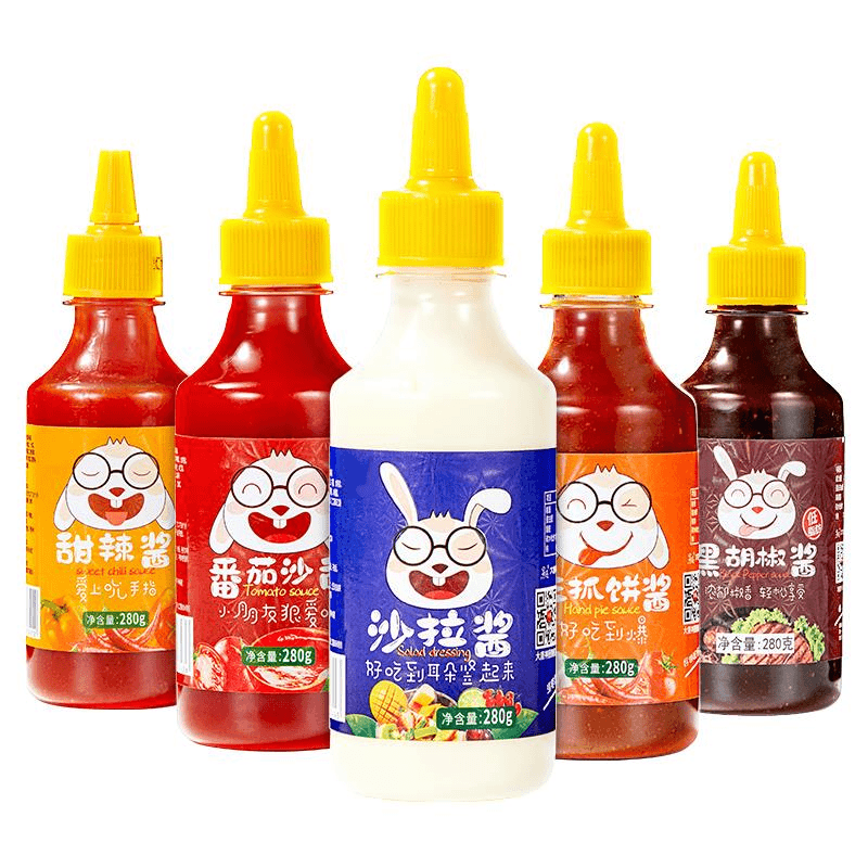 番茄酱沙拉酱黑胡椒酱香甜沙拉酱蔬菜寿司三明治家用调味酱葱0g