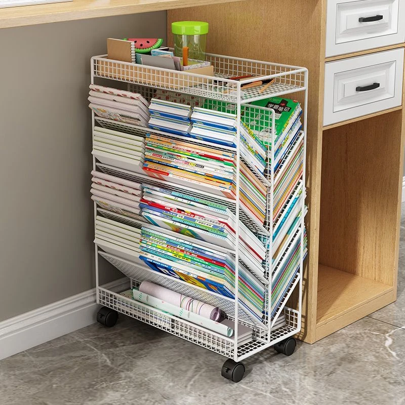 书本置物架可移动带轮课本收纳箱桌下多层学生教室收纳整理大容量