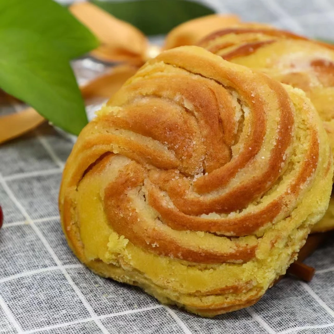 内蒙丰镇手撕油旋咸香甜味糖焙子早餐饼锅盔美食