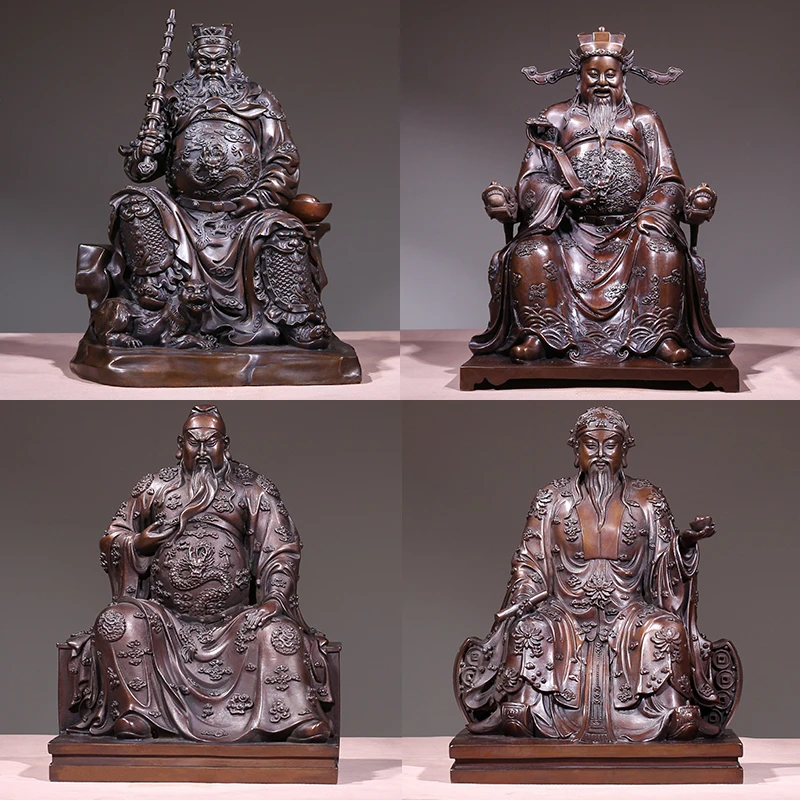 弟子记 财神爷佛像家用铜摆件文武财神关公范蠡开业办公室店铺
