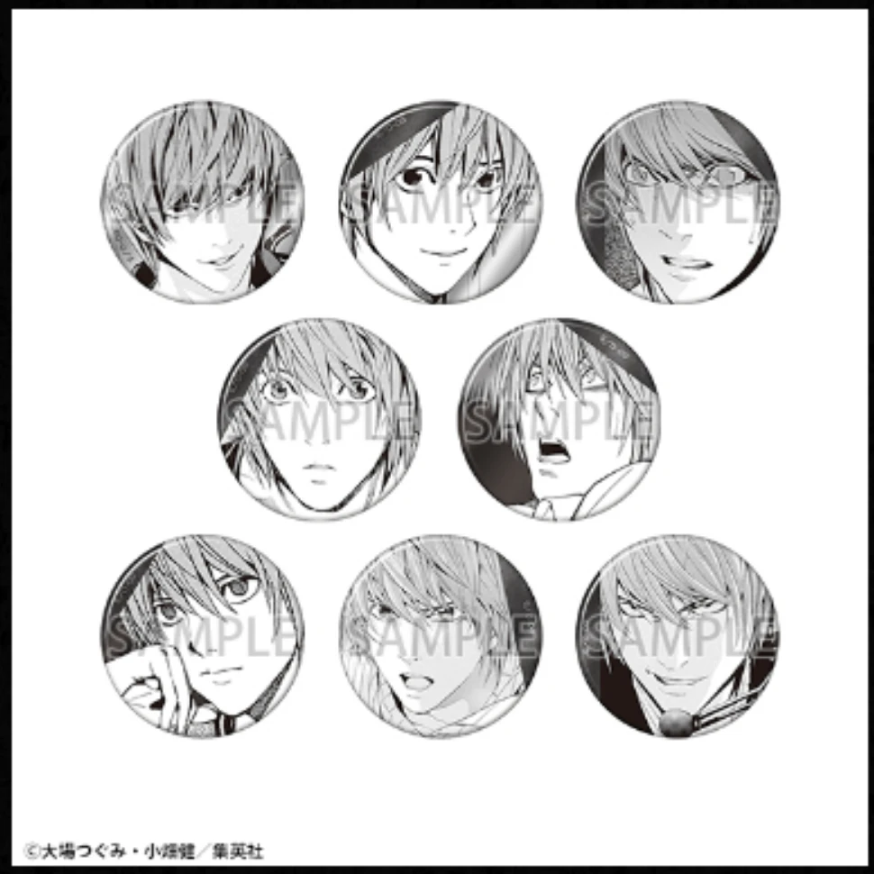【日谷限定】死亡笔记 原画展 夜神月 L 个人池 吧唧 徽章盲盒