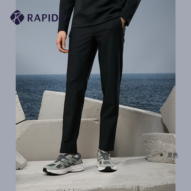 RAPIDO雳霹道2024年春季新款男子竖纹微磨毛运动休闲裤CN4Z78G02