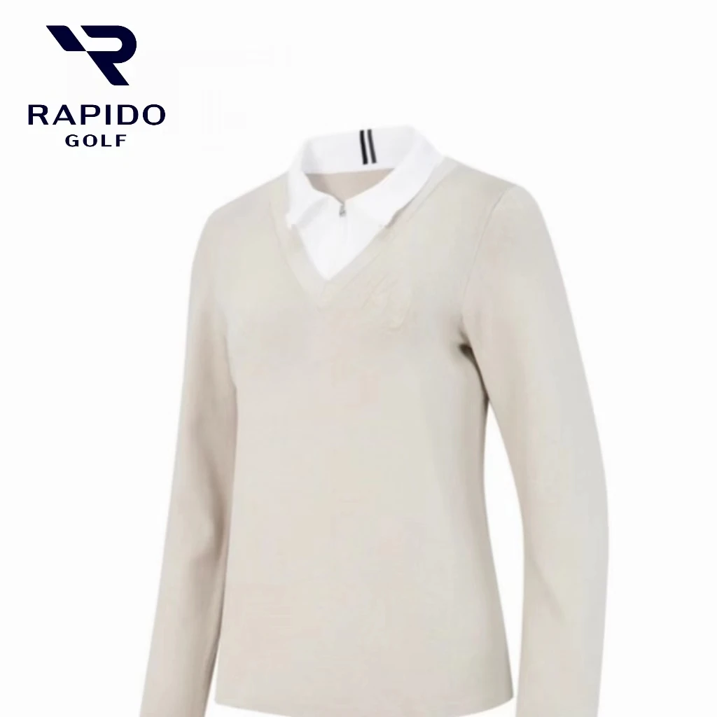 RAPIDO雳霹道2023年秋冬新款女子GOLF高尔夫V领POLO衫CP3951Z09