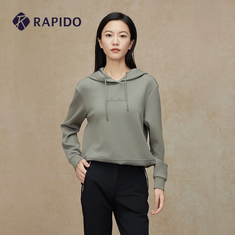 RAPIDO雳霹道2024年早秋新款女士O系列连帽户外休闲卫衣CP4741O36