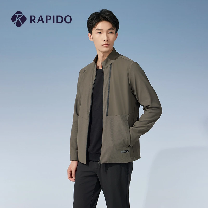 RAPIDO雳霹道2024年早秋新款男士外套前胸拼接立领夹克CN4776G03