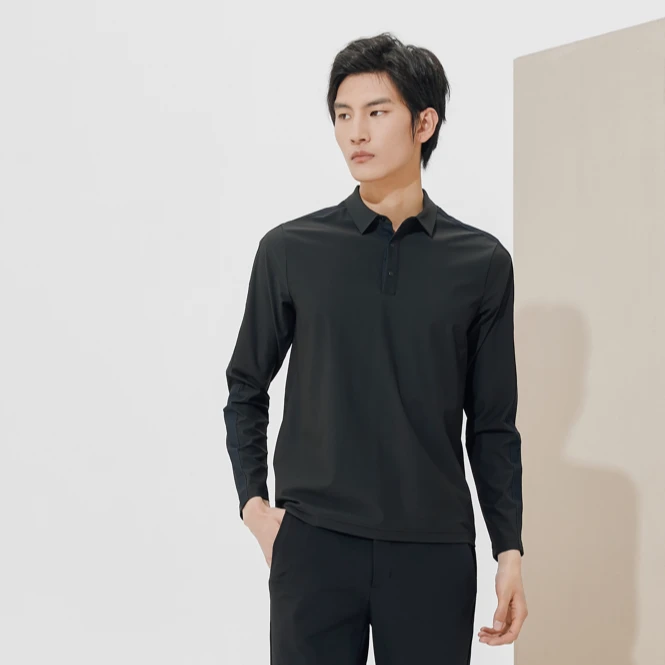 RAPIDO雳霹道2023年春季男子运动R系列商务通勤翻领长袖CN3141U02