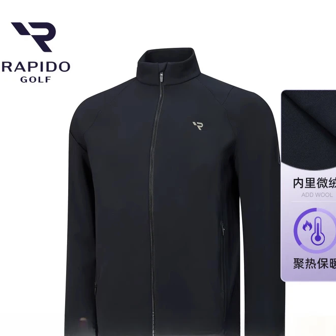 RAPIDO雳霹道2024年秋冬新款男士GOLF立领休闲微绒夹克CN4976Z33