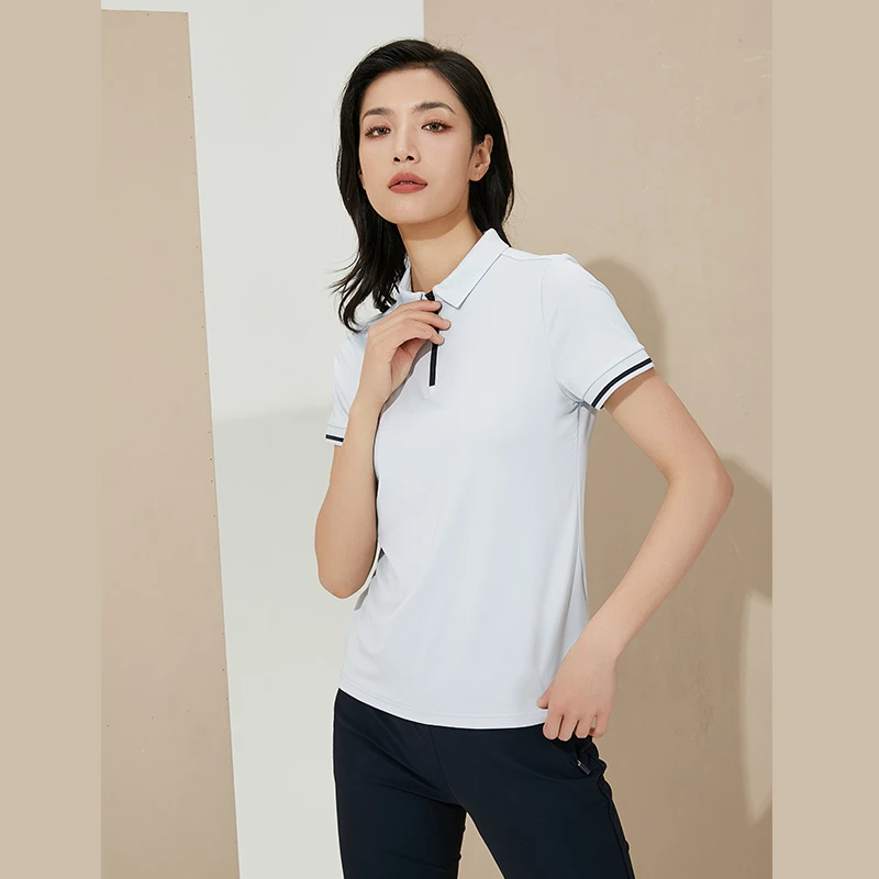 RAPIDO雳霹道23年夏季新款女子翻领短袖运动休闲POLO衫CP3542P37