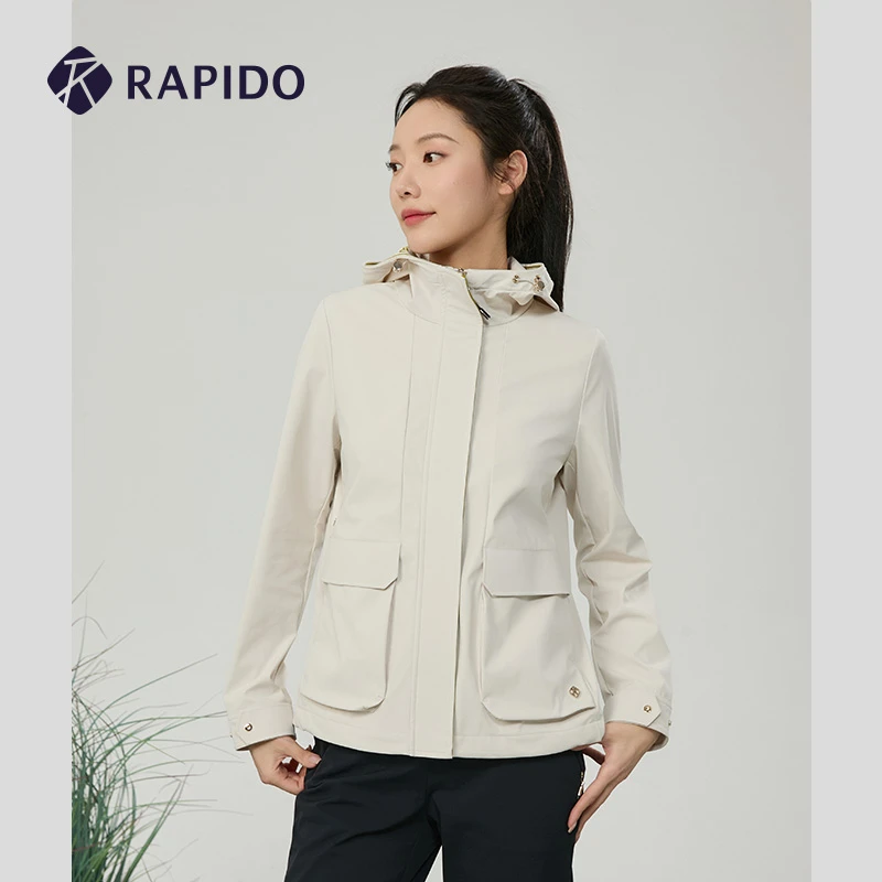 RAPIDO雳霹道2024年春季新款女子R系列商务休闲连帽夹克CP4139U04
