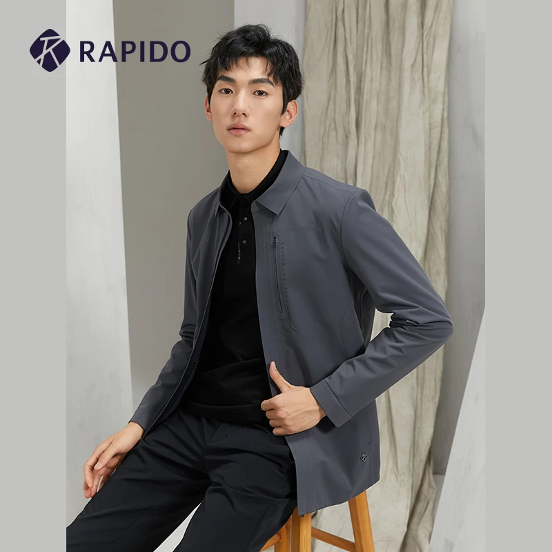 RAPIDO雳霹道2023年秋新款男R系列商务休闲绅士夹克外套CN3839U03
