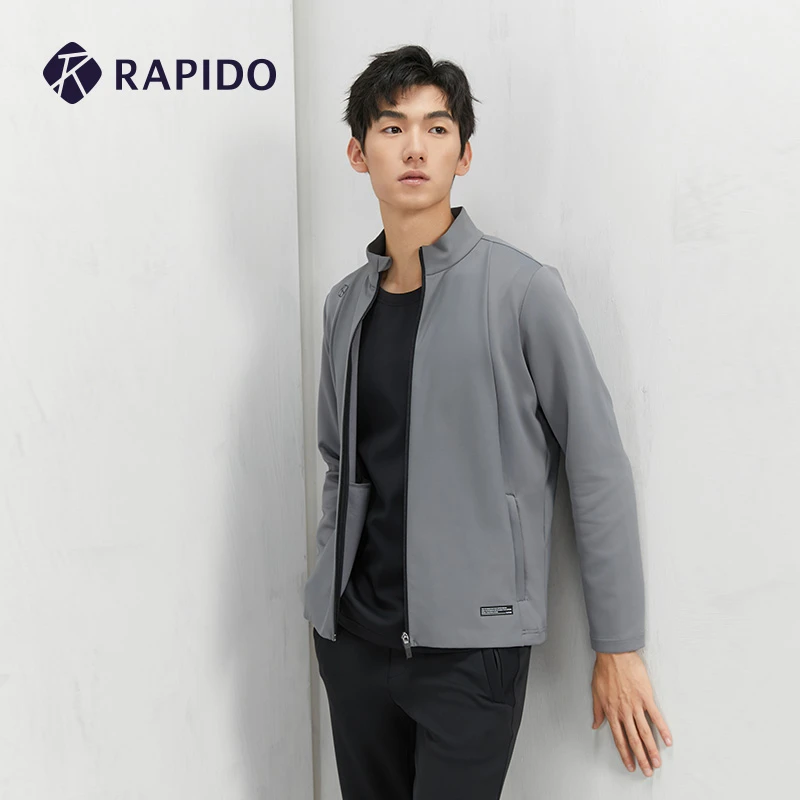 RAPIDO雳霹道2023秋季新款男子空气层立领运动夹克外套CN3776G04