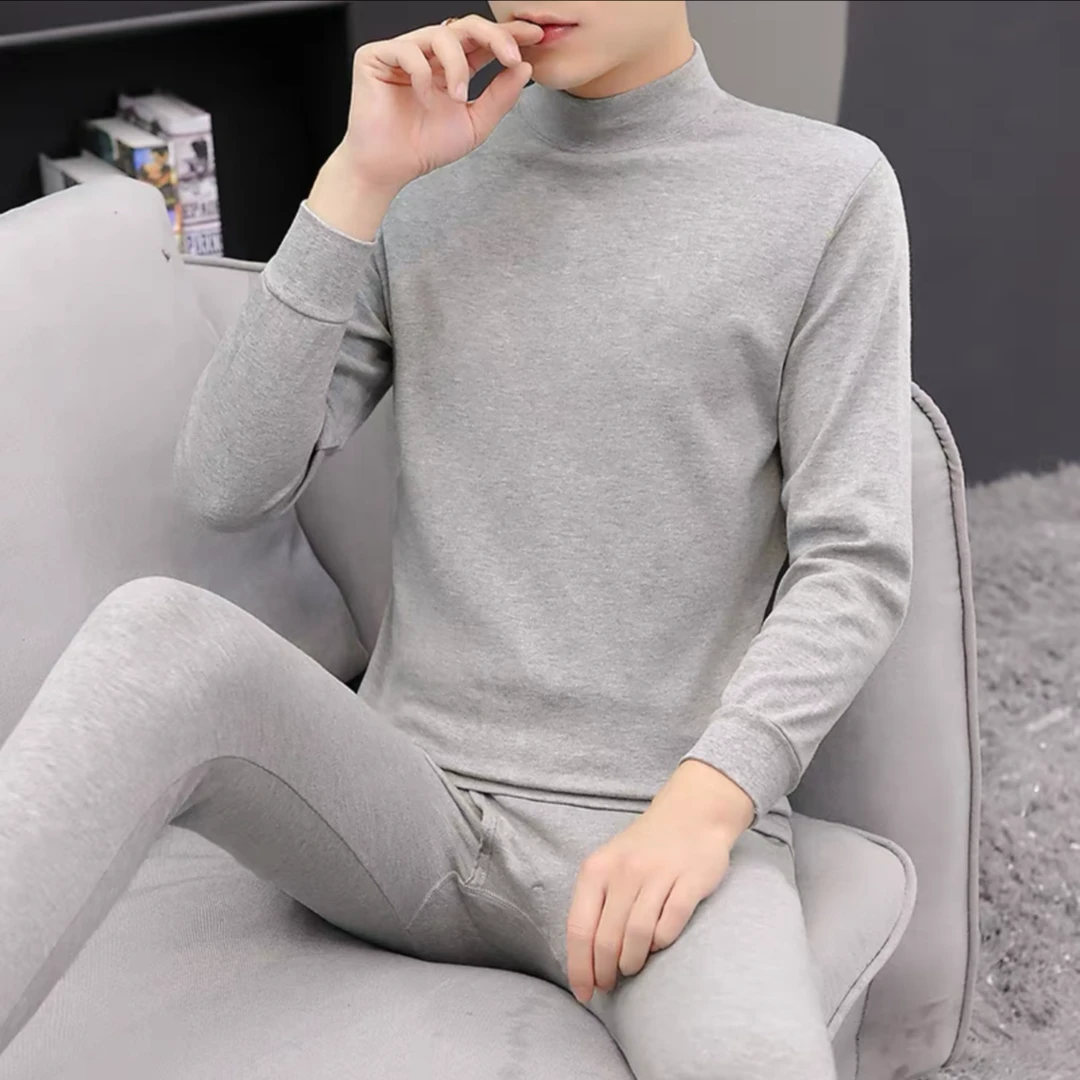 JL男士纯棉秋衣中领套装0003