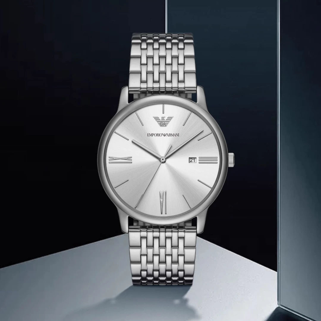 【新品】EMPORIO ARMANI阿玛尼手表男白色名表石英腕表AR11599