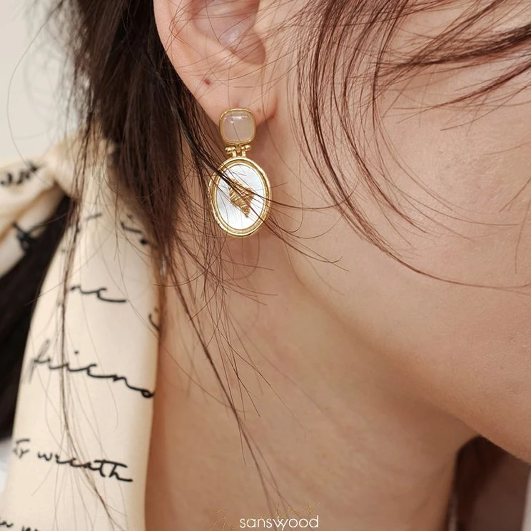 925银耳饰 sanswood 高端线《good morning》法式牛角包耳钉耳环