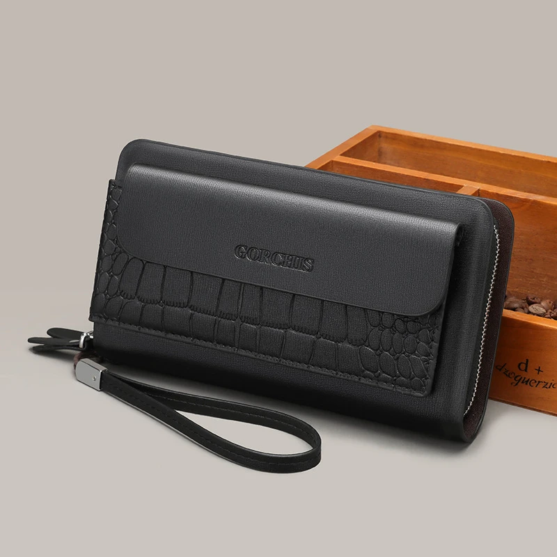 新款男士手拿包大容量多卡位商务休闲手抓包钱包手包男