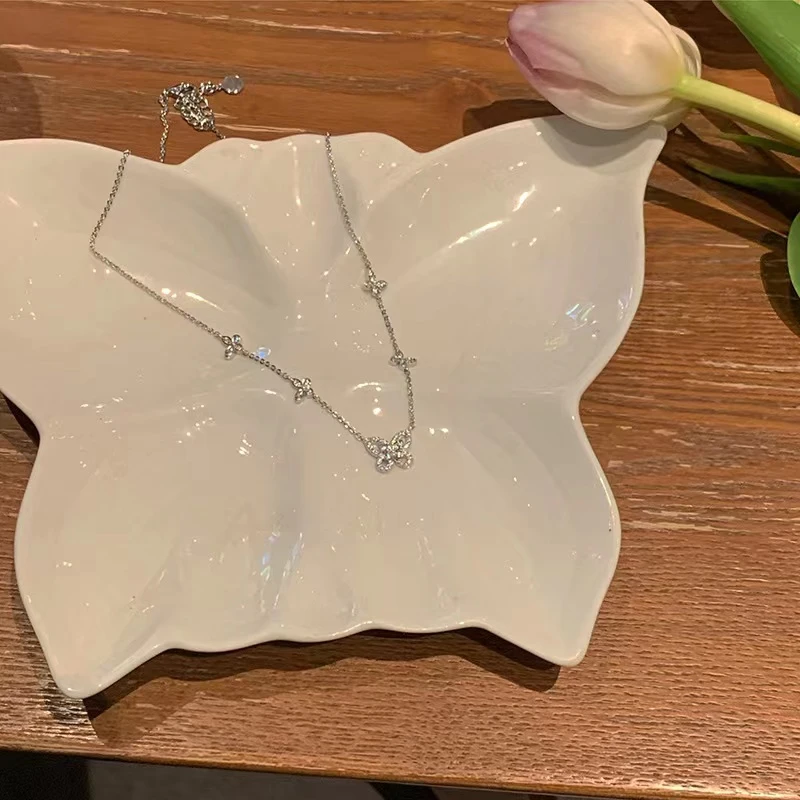 钛钢项链 GP707 小众轻奢高定五小蝴蝶项链可爱百搭