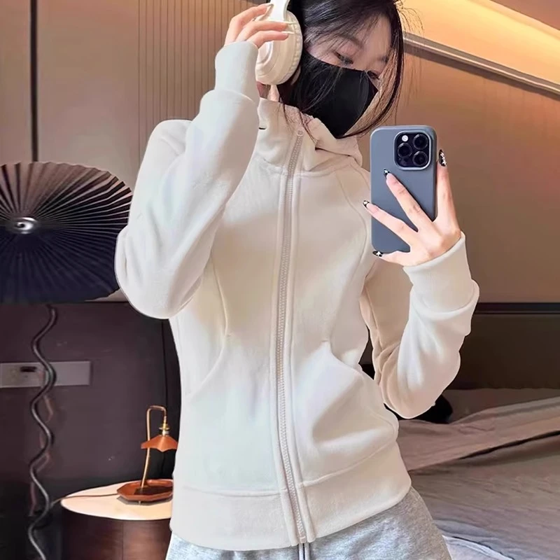 摇粒绒卫衣外套女2025秋冬季新款显瘦加绒保暖防寒冲锋衣内胆