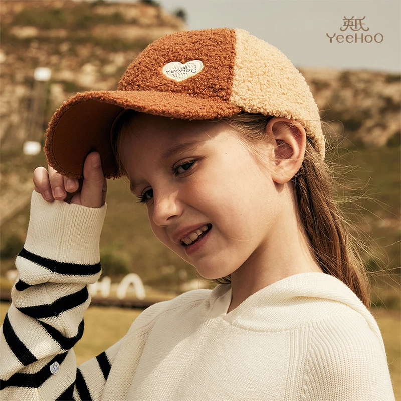 YEEHOO/英氏儿童帽子冬季秋冬款男童女童棒球帽男女孩防寒防风帽
