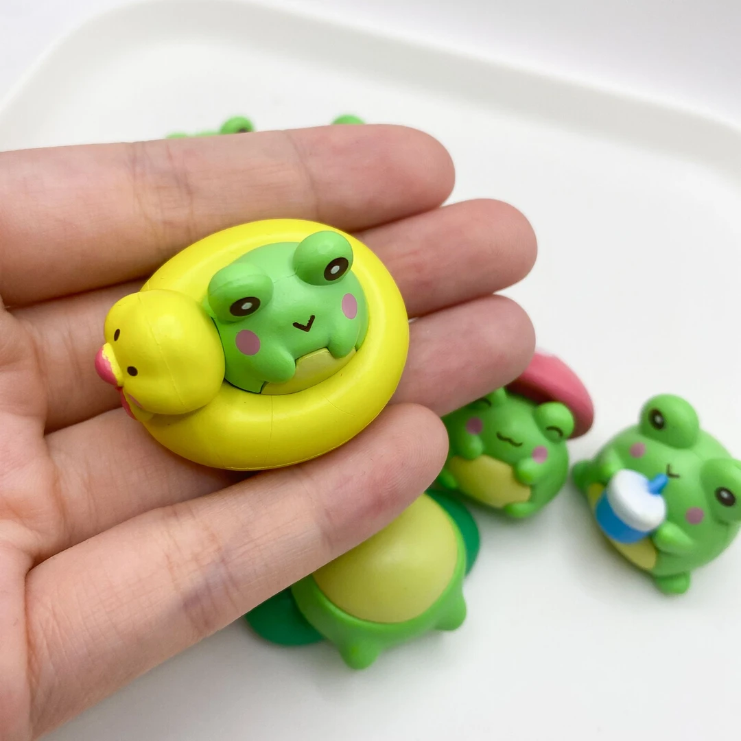 创意可爱小青蛙萌粒潮玩装饰品玩具盲袋桌面车载摆件儿童宝宝玩具