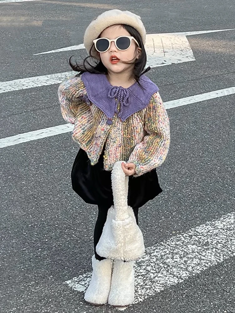 2024小鹿家新款春款女童男童洋气时髦森系休闲百搭女宝男宝童装