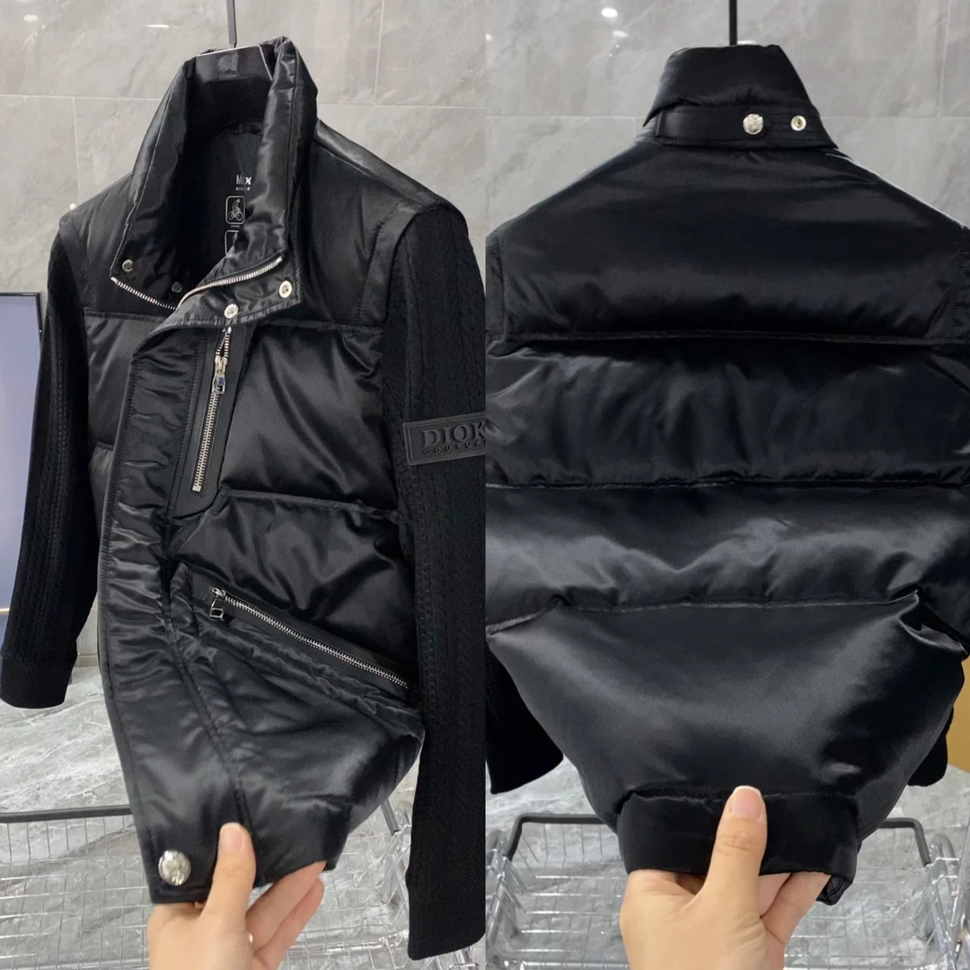 冬季新款男士轻奢时尚潮流百搭拼针织袖羽绒外套羽绒服 927