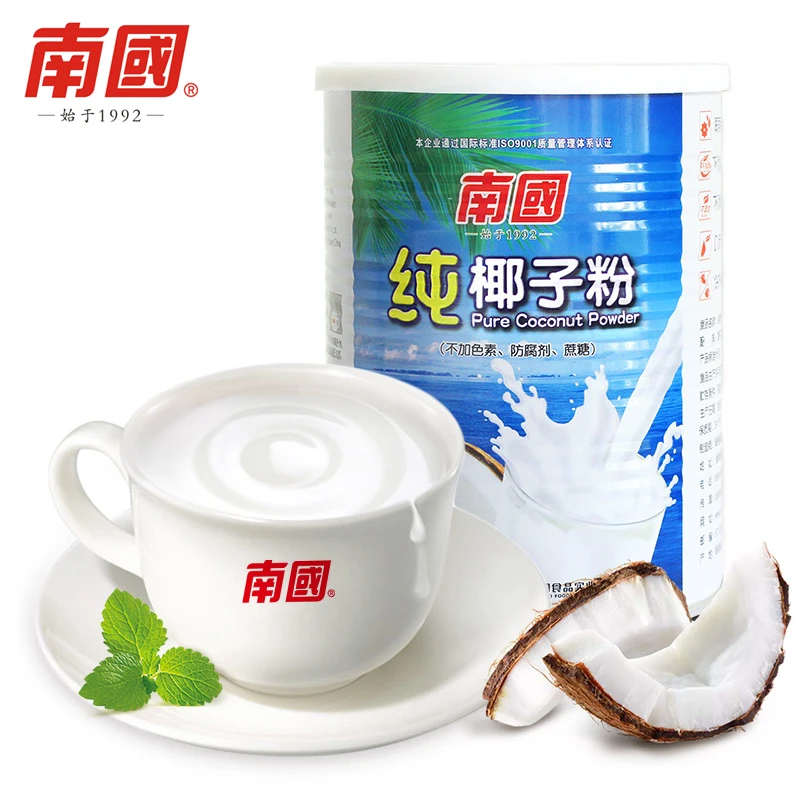 南国纯椰子粉海南特产椰奶椰汁粉360g罐装速溶不添加糖健康醇香