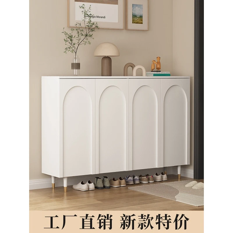 九尘入户门玄关柜多层家用进门鞋架阳台柜子法式奶油风储物柜