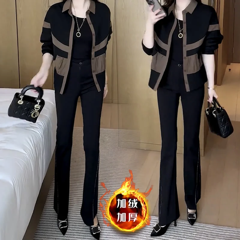 【48小时发货】洋气妈妈装加绒短外套女2024秋冬新款休闲小个子上衣