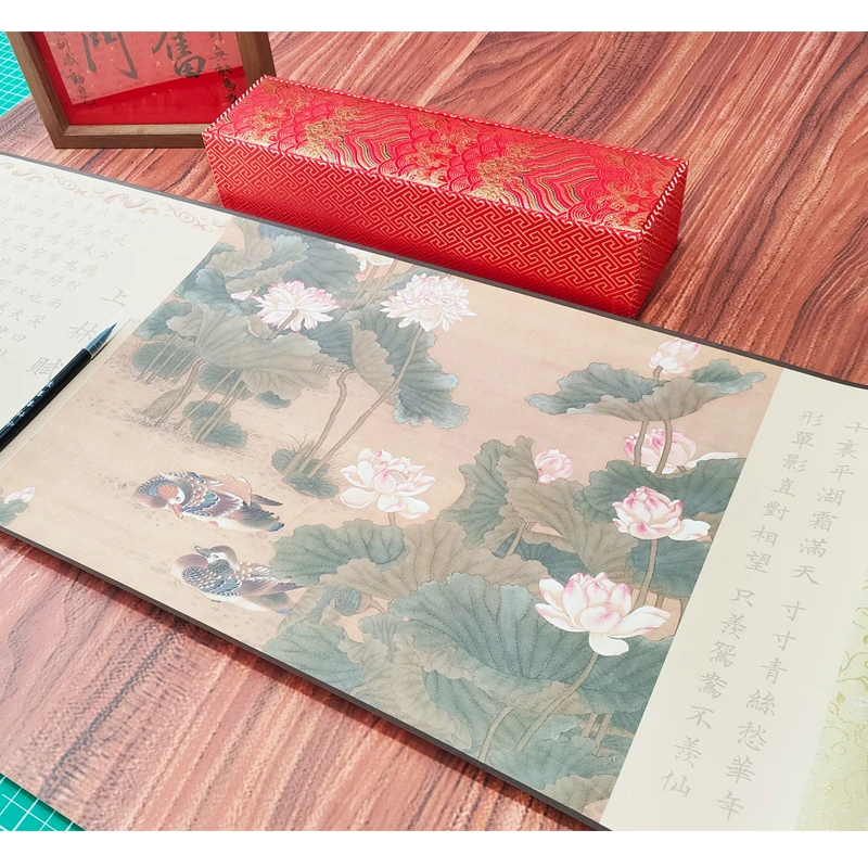 上林赋子虚赋布版长相思布版千里江山款鸳鸯款楷书行书宣纸洒金款