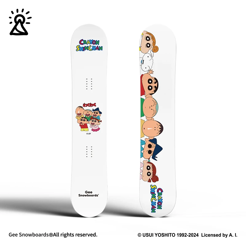 Gee snowboards蜡笔小新滑雪板正版联名双叶幼稚园单板全能板