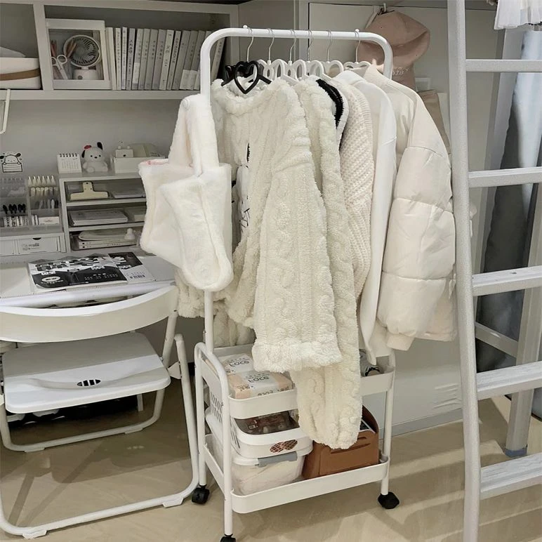 大学生卧室落地挂衣架宿舍用衣架收纳置物架子阳台晾晒衣架衣帽架